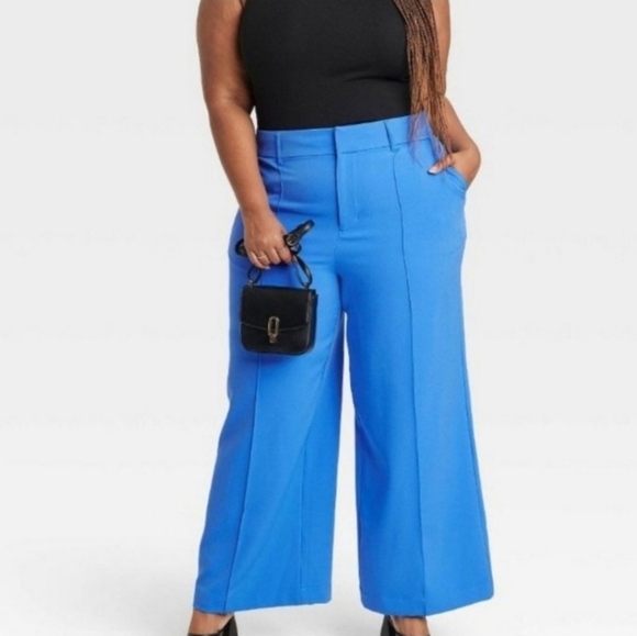 NWT Ava & Viv Blue High Rise Ankle Pant Size 17 - Picture 2 of 16